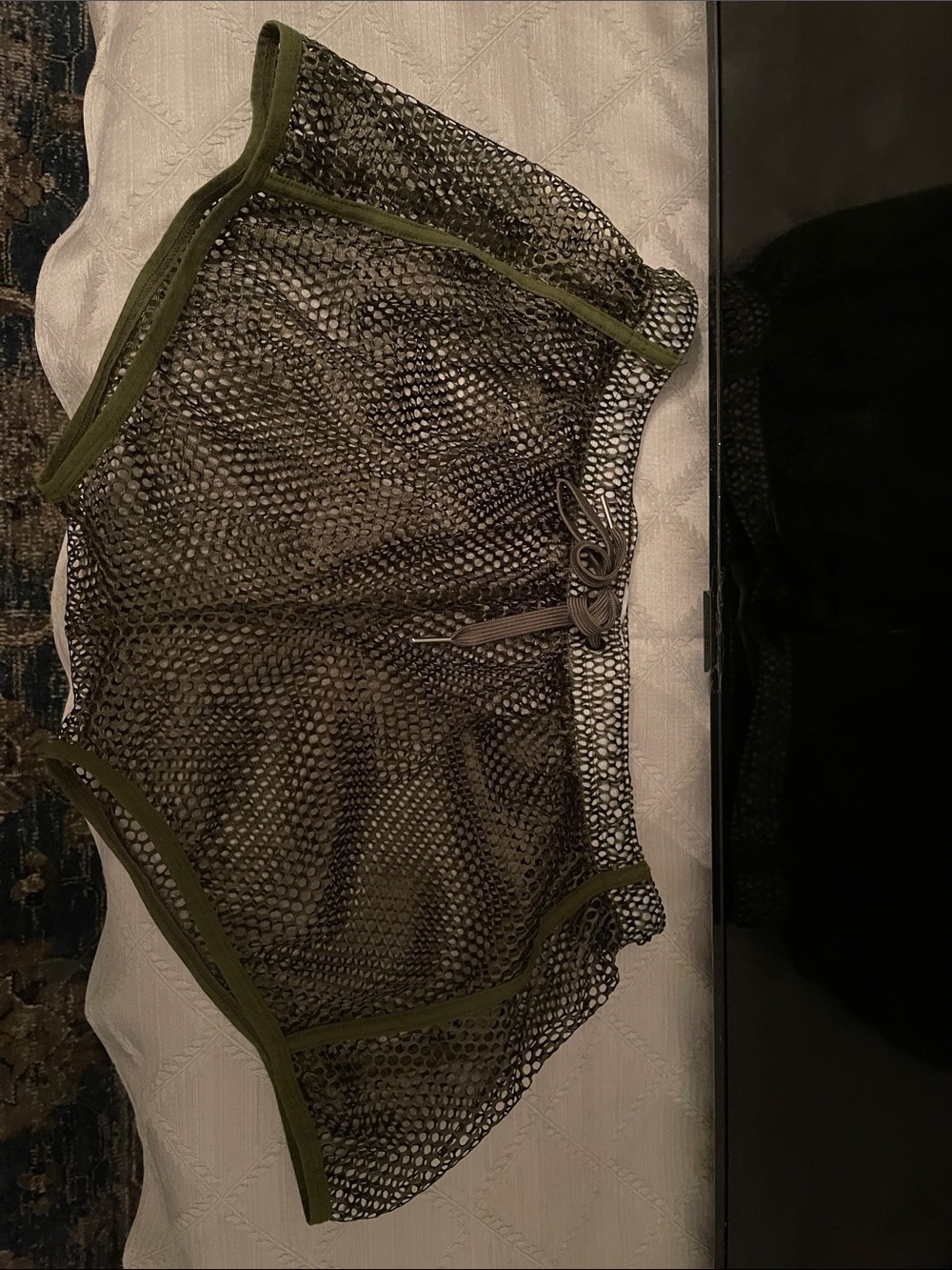 Sexy Olive Mesh Mini mesh hot shirts for sexy dudes cones  with Drawstring!!